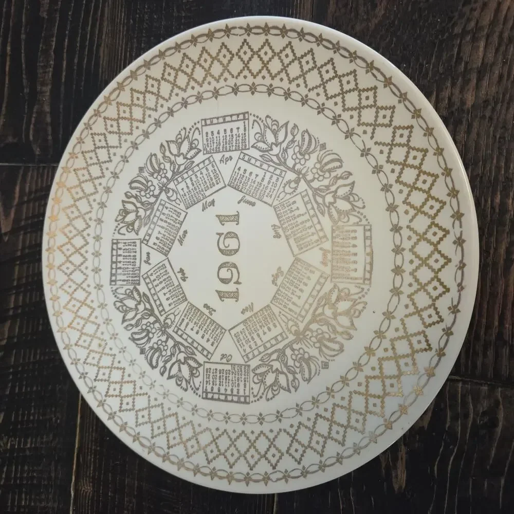 1961 Collectible Birthday Year Calendar Plate Great BD Gift!